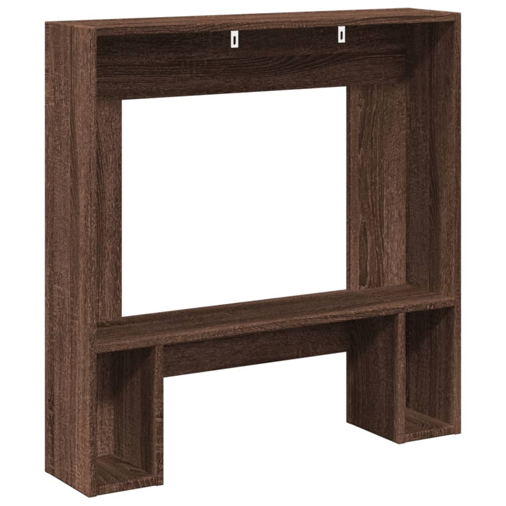 vidaXL Fireplace Surround Brown Oak 81x18x82 cm Engineered Wood 6
