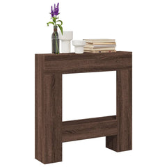 vidaXL Fireplace Surround Brown Oak 81x18x82 cm Engineered Wood 1