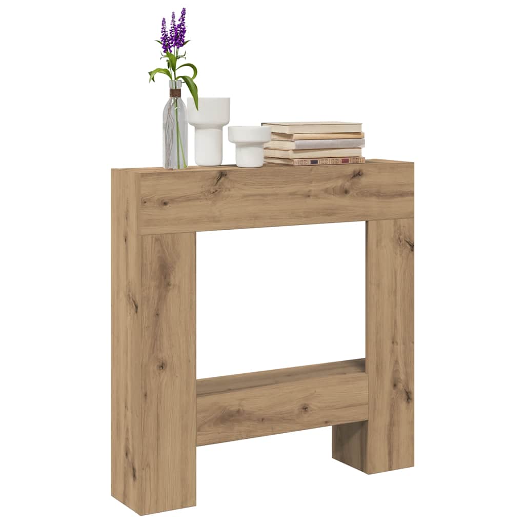 vidaXL Fireplace Surround Artisan Oak 81x18x82 cm Engineered Wood 3