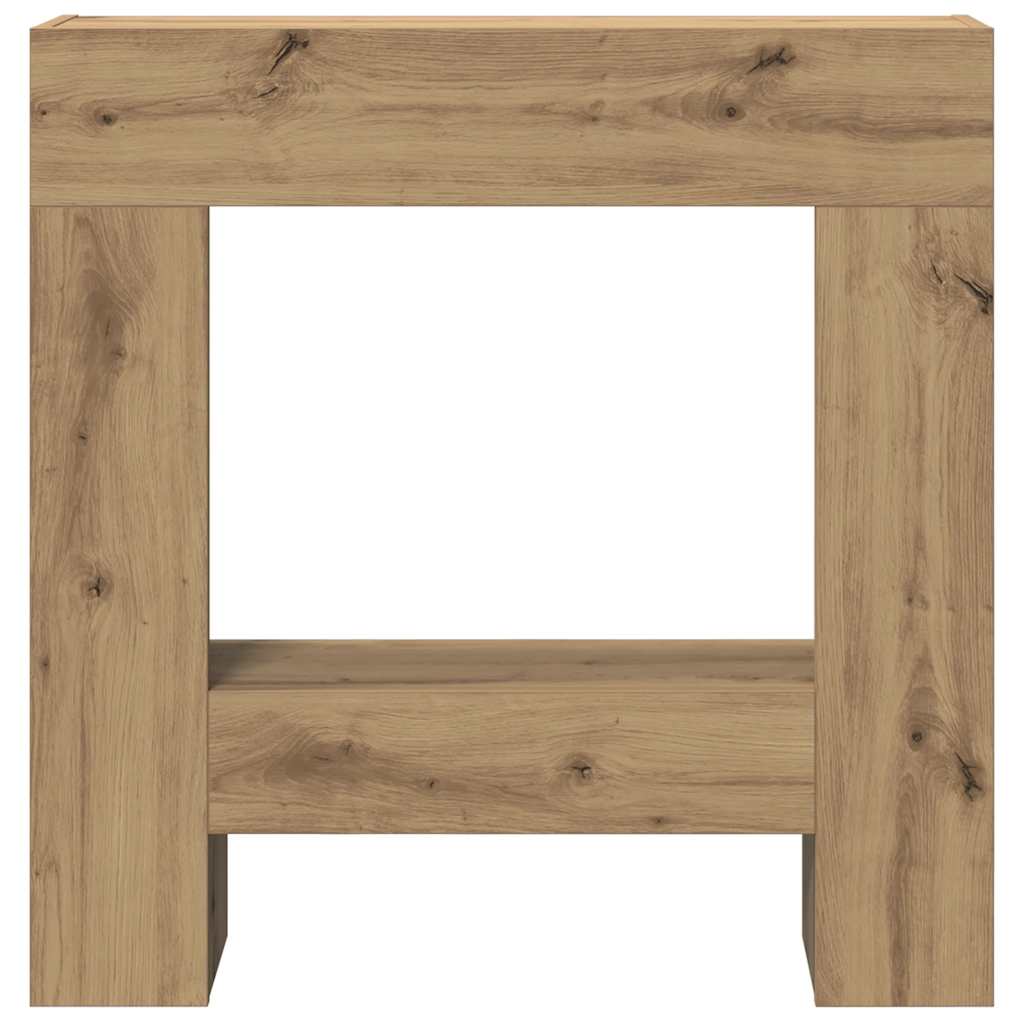 vidaXL Fireplace Surround Artisan Oak 81x18x82 cm Engineered Wood 4