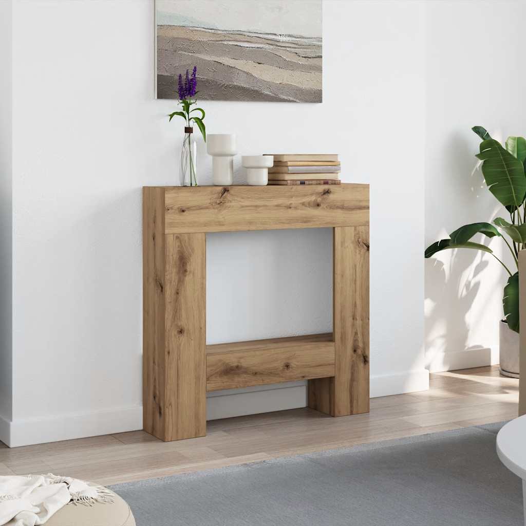 vidaXL Fireplace Surround Artisan Oak 81x18x82 cm Engineered Wood 1