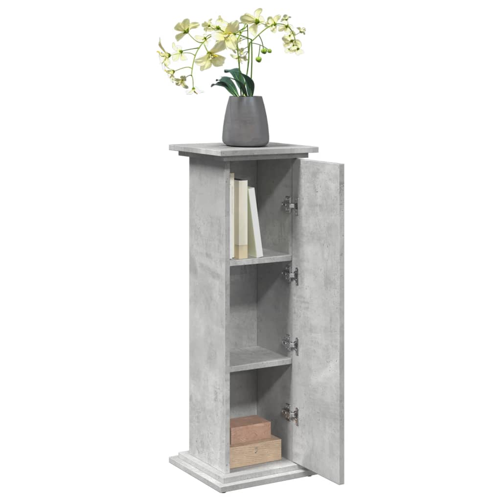 vidaXL Display Stand with Storage Concrete Grey 31x30x90 cm Engineered Wood 4