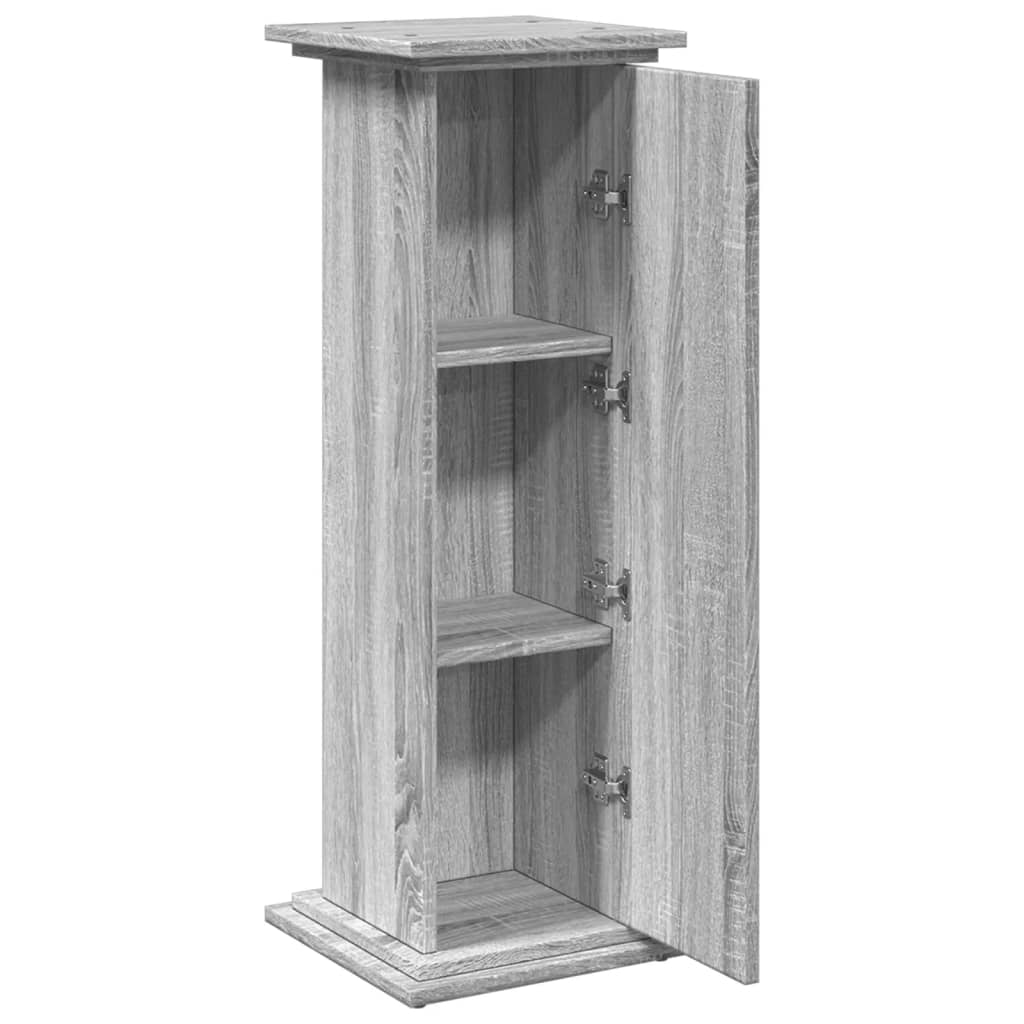vidaXL Display Stand with Storage Grey Sonoma 31x30x90 cm Engineered Wood 6
