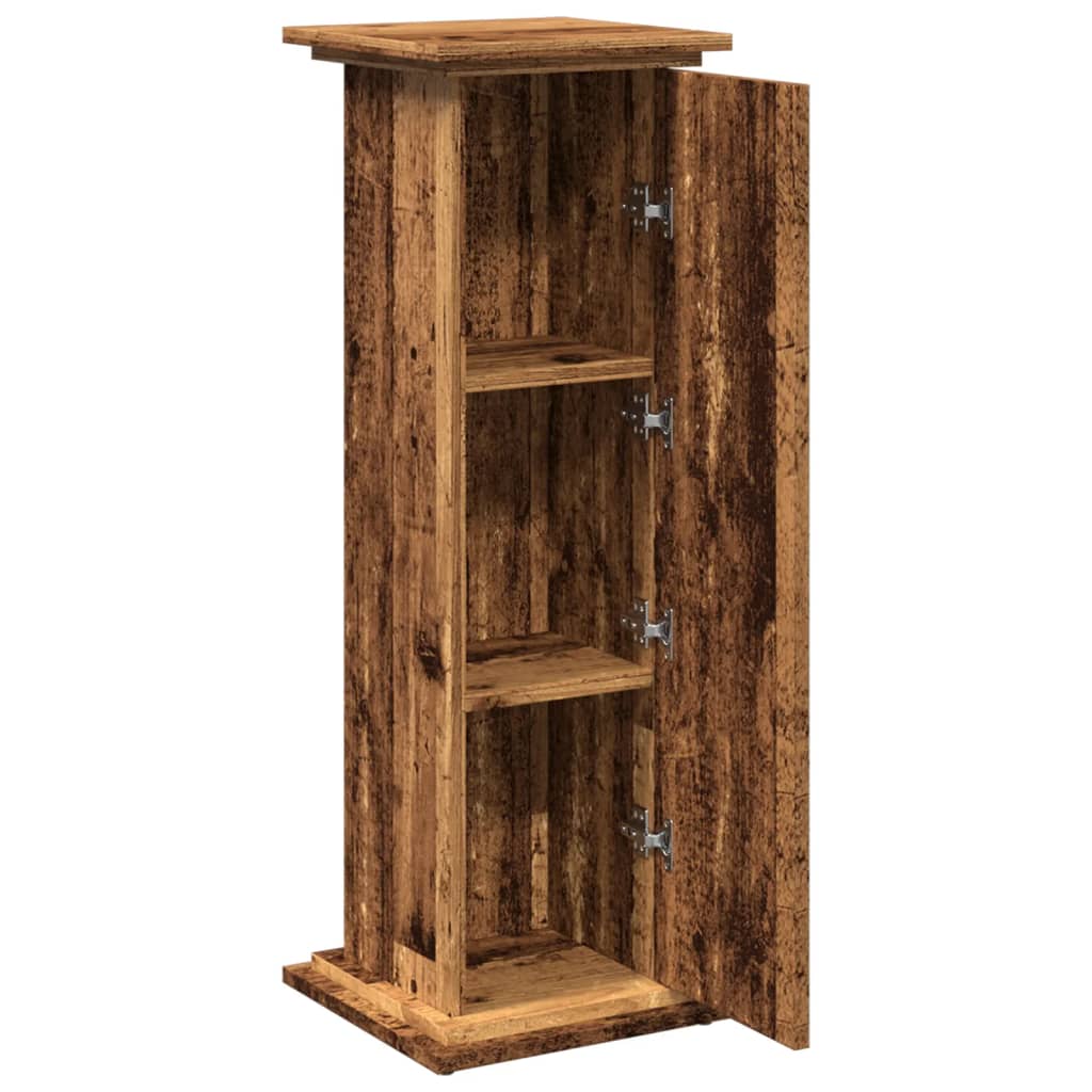 vidaXL Display Stand with Storage Old Wood 31x30x90 cm Engineered Wood 4