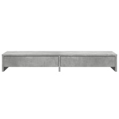 vidaXL Monitor Stand with Drawers Concrete Grey 100x27x15 cm Engineered Wood 4