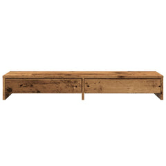 vidaXL Monitor Stand with Drawers Old Wood 100x27x15 cm Engineered Wood 4