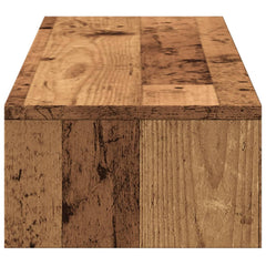 vidaXL Monitor Stand with Drawers Old Wood 100x27x15 cm Engineered Wood 6
