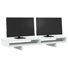 vidaXL Monitor Stand White 100x27x15 cm Engineered Wood 3
