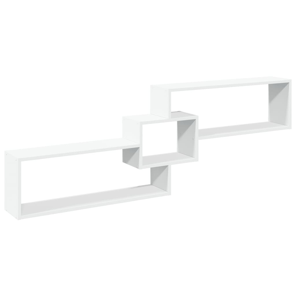 vidaXL Wall Cabinet 158x18x53 cm White Engineered Wood 2