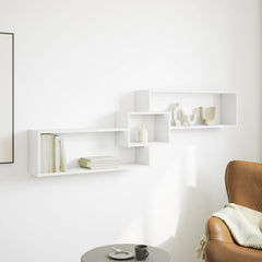 vidaXL Wall Cabinet 158x18x53 cm White Engineered Wood 3