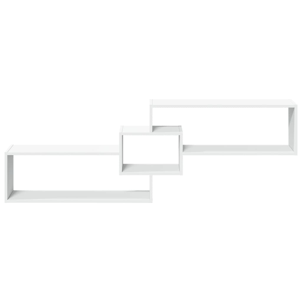 vidaXL Wall Cabinet 158x18x53 cm White Engineered Wood 4