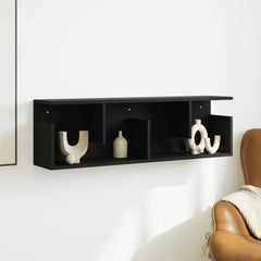 vidaXL Wall Cabinet 100x20x30 cm Black Engineered Wood 3