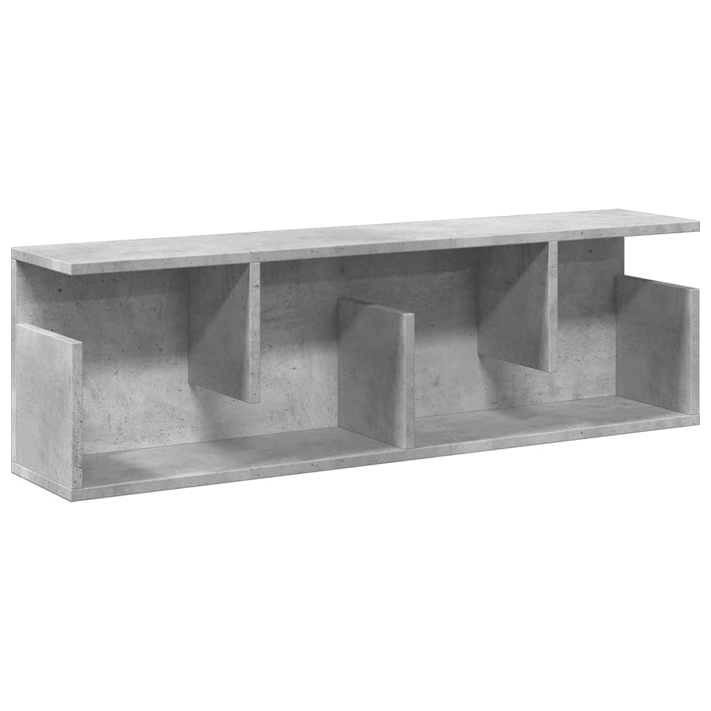 vidaXL Wall Cabinet 100x20x30 cm Concrete Grey Engineered Wood 2