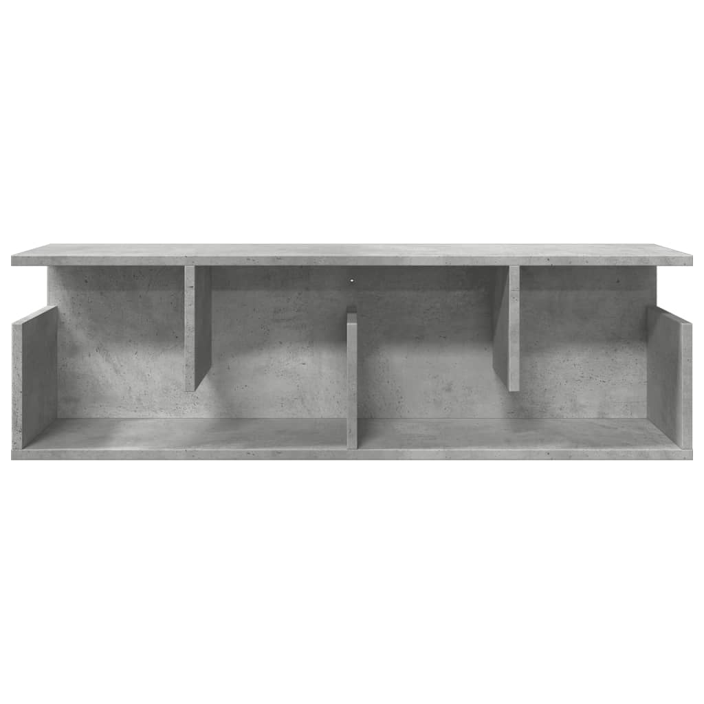 vidaXL Wall Cabinet 100x20x30 cm Concrete Grey Engineered Wood 4