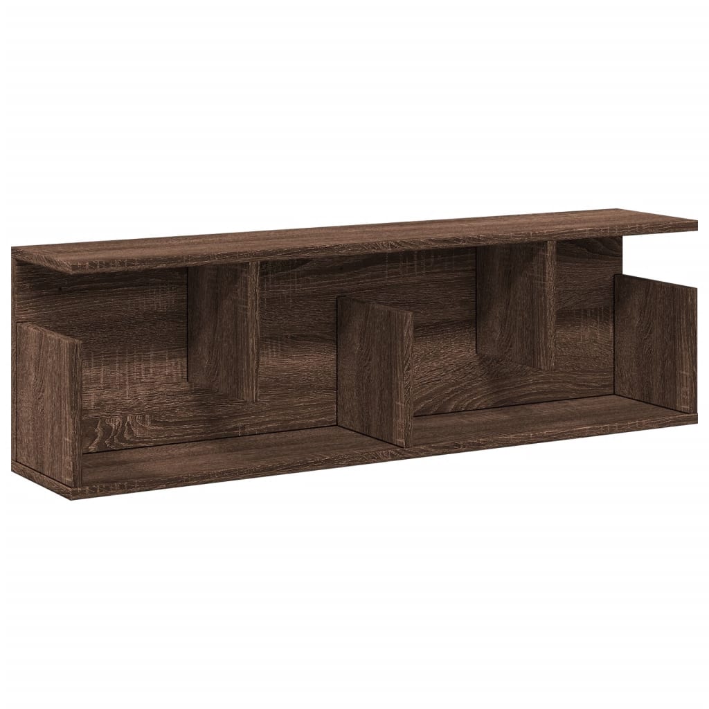vidaXL Wall Cabinet 100x20x30 cm Brown Oak Engineered Wood 2