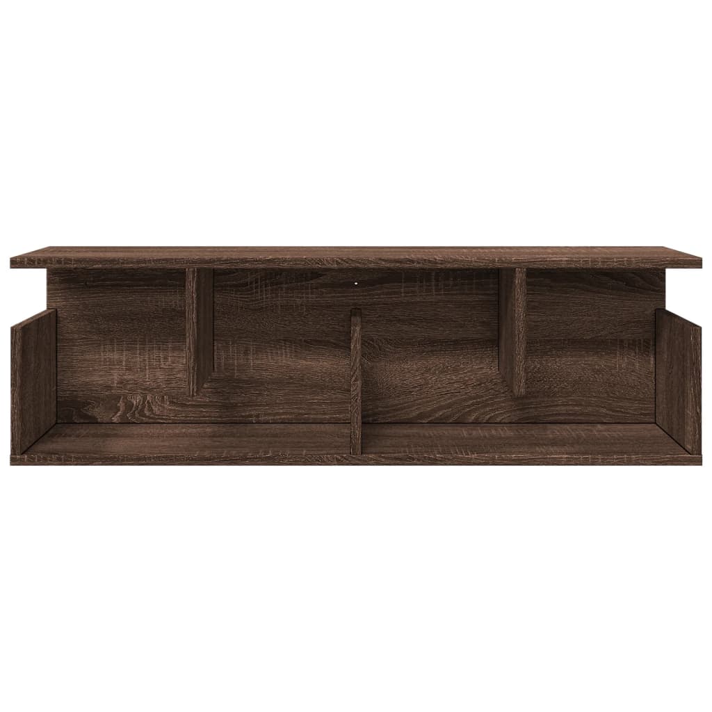 vidaXL Wall Cabinet 100x20x30 cm Brown Oak Engineered Wood 4