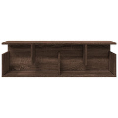 vidaXL Wall Cabinet 100x20x30 cm Brown Oak Engineered Wood 4