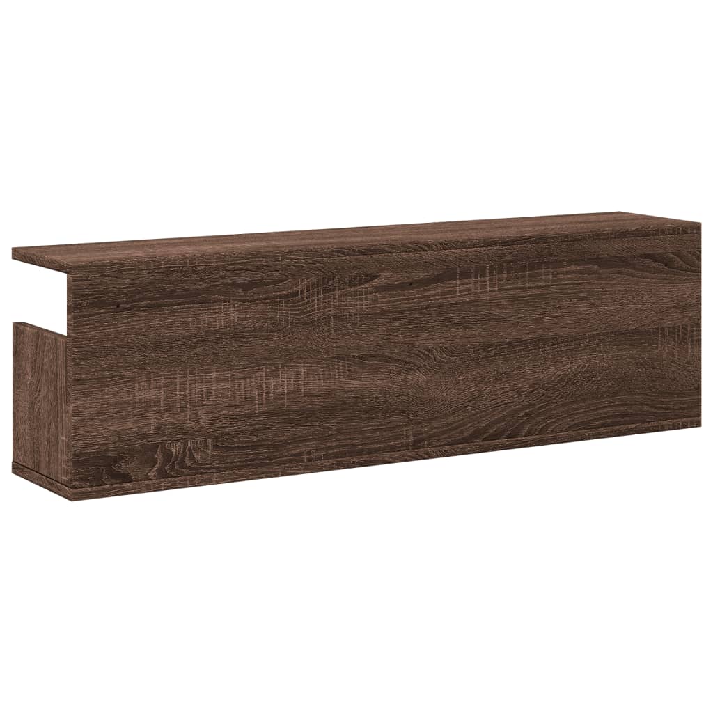 vidaXL Wall Cabinet 100x20x30 cm Brown Oak Engineered Wood 6