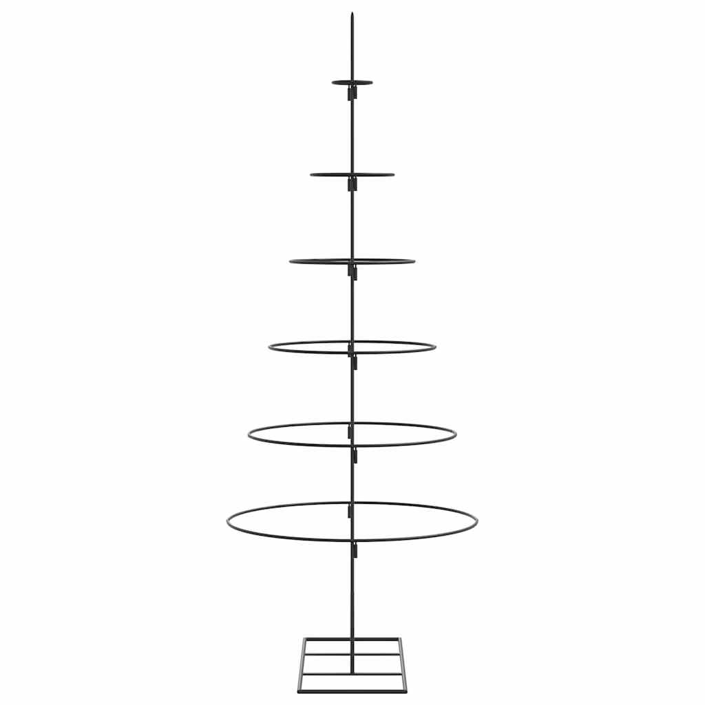 vidaXL | Metal Christmas Tree | Black 150 cm Powder-coated steel 4