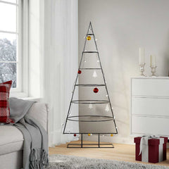 vidaXL | Metal Christmas Tree | Black 150 cm Powder-coated steel 1