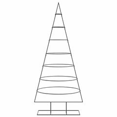 vidaXL | Metal Christmas Tree | Black 180 cm Powder-coated steel 3
