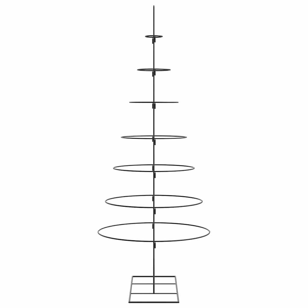 vidaXL | Metal Christmas Tree | Black 180 cm Powder-coated steel 4