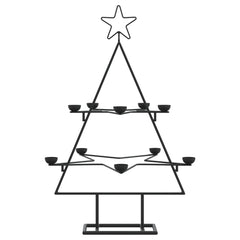 vidaXL Metal Christmas Tree for Decoration Black 75 cm 4