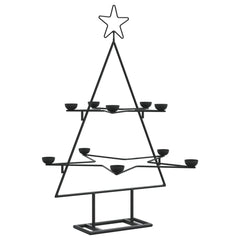 vidaXL Metal Christmas Tree for Decoration Black 75 cm 6