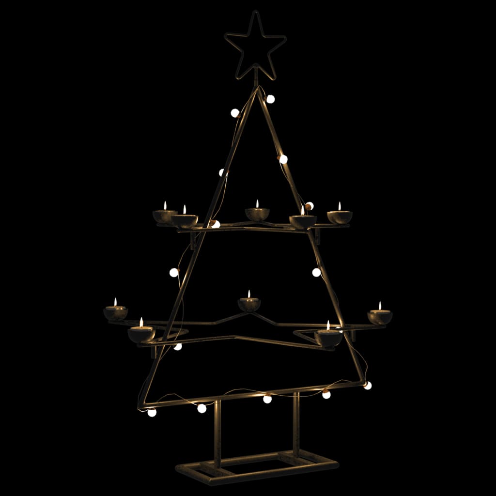 vidaXL Metal Christmas Tree for Decoration Black 75 cm 1