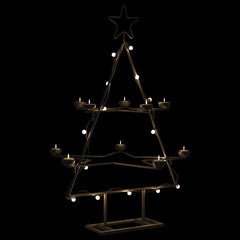 vidaXL Metal Christmas Tree for Decoration Black 75 cm 1