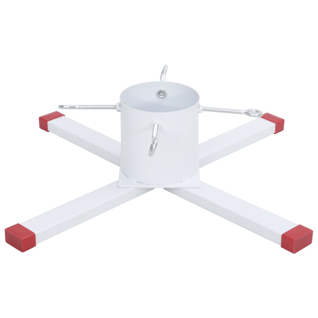 vidaXL Christmas Tree Stand White 61x61x15.5 cm 4