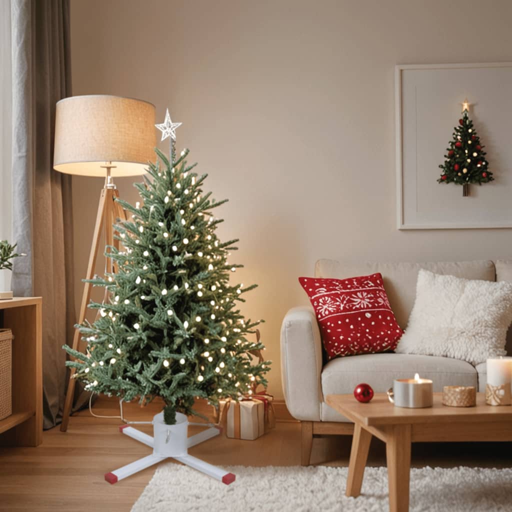 vidaXL Christmas Tree Stand White 61x61x15.5 cm 1