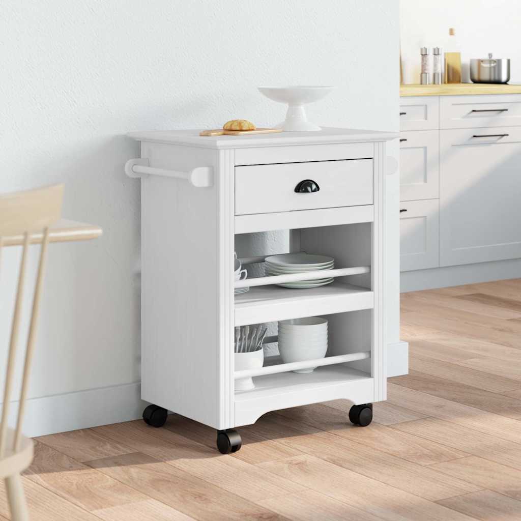 vidaXL Kitchen Trolley BODO White 67.5x45x80 cm 3