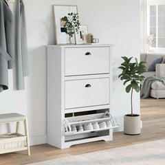 vidaXL Shoe Rack BODO White 80x35x118 cm 3