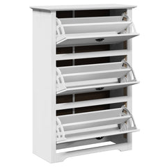 vidaXL Shoe Rack BODO White 80x35x118 cm 5