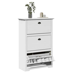 vidaXL Shoe Rack BODO White 80x35x118 cm 1