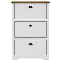vidaXL Shoe Rack BODO White and Brown 80x35x118 cm 4