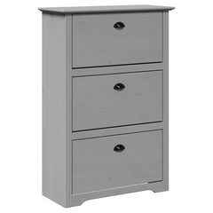 vidaXL Shoe Rack BODO Grey 80x35x118 cm 2