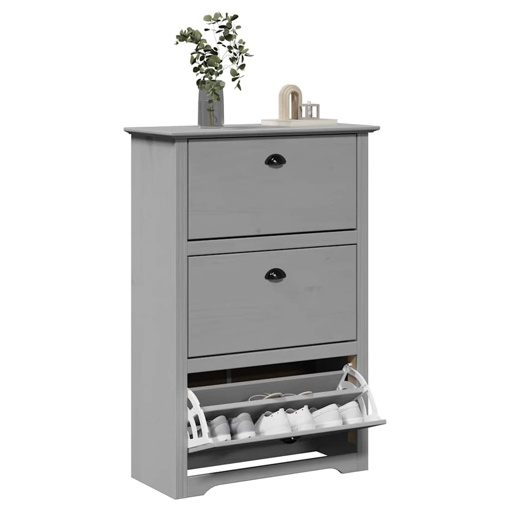 vidaXL Shoe Rack BODO Grey 80x35x118 cm 1