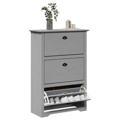 vidaXL Shoe Rack BODO Grey 80x35x118 cm 1