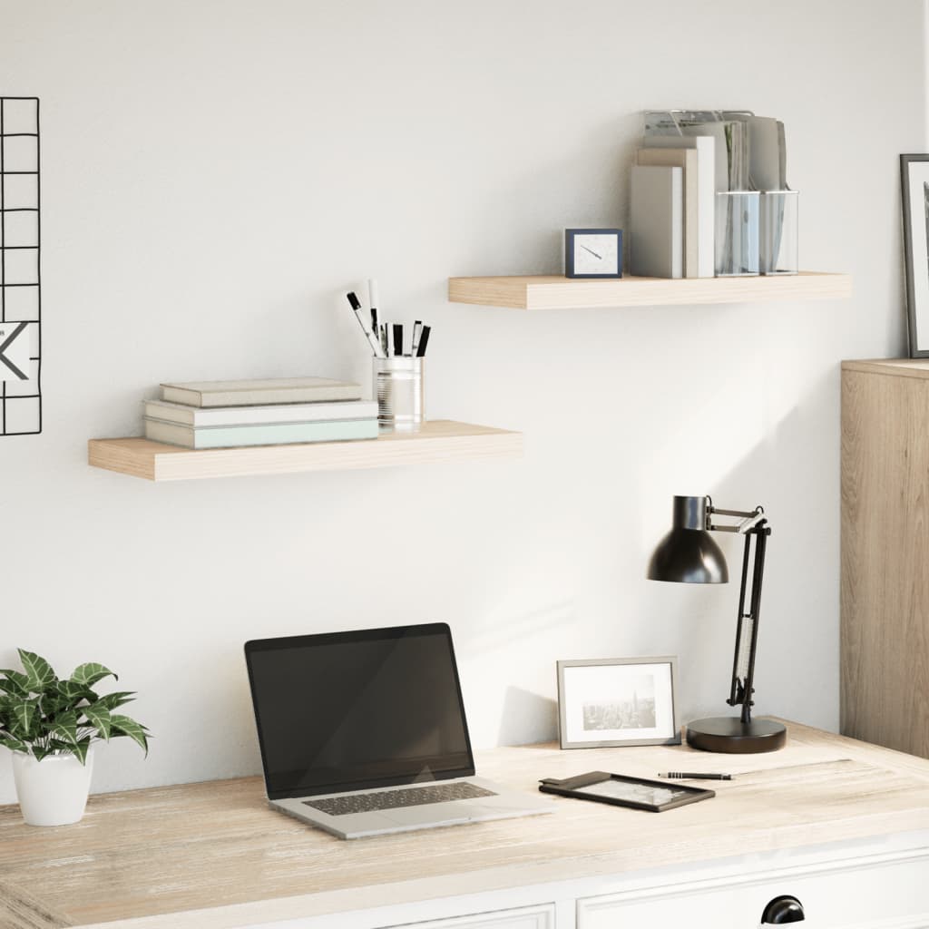 vidaXL Floating Shelves 2 pcs 60x23.5x4 cm Engineered Wood 1