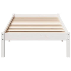 vidaXL Extra Long Bed Frame without Mattress White 80x210 cm Solid Wood Pine 4