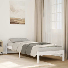 vidaXL Extra Long Bed Frame without Mattress White 80x210 cm Solid Wood Pine 1