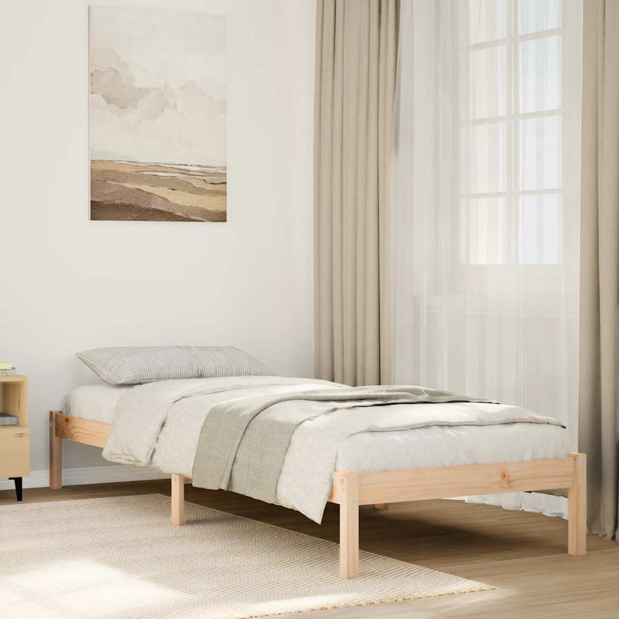 vidaXL Extra Long Bed Frame without Mattress 80x220 cm Solid Wood Pine 1
