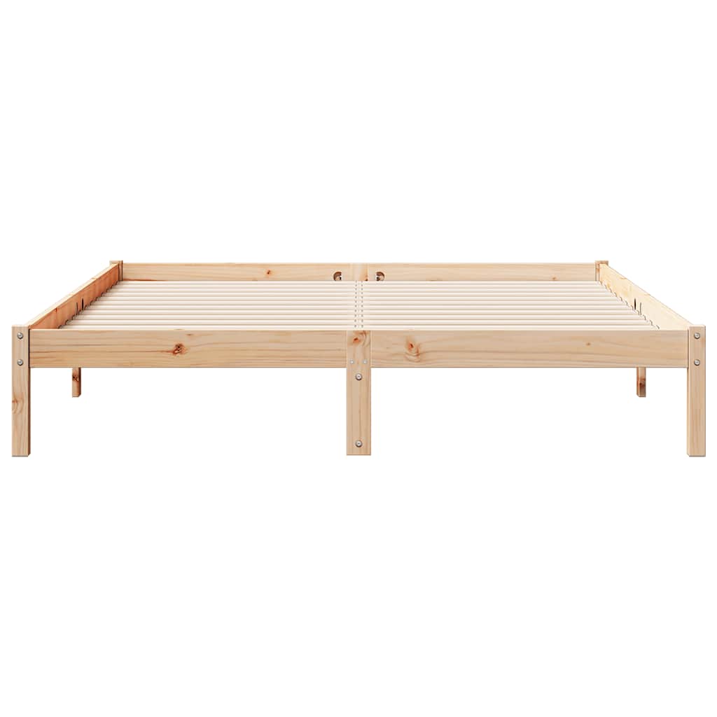 vidaXL Extra Long Bed Frame without Mattress 160x220 cm Solid Wood Pine 4
