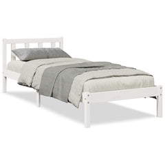 vidaXL Extra Long Bed Frame without Mattress White 80x210 cm Solid Wood Pine 2
