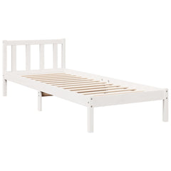 vidaXL Extra Long Bed Frame without Mattress White 80x210 cm Solid Wood Pine 3