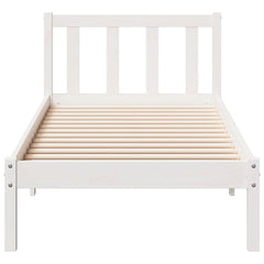vidaXL Extra Long Bed Frame without Mattress White 80x220 cm Solid Wood Pine 4