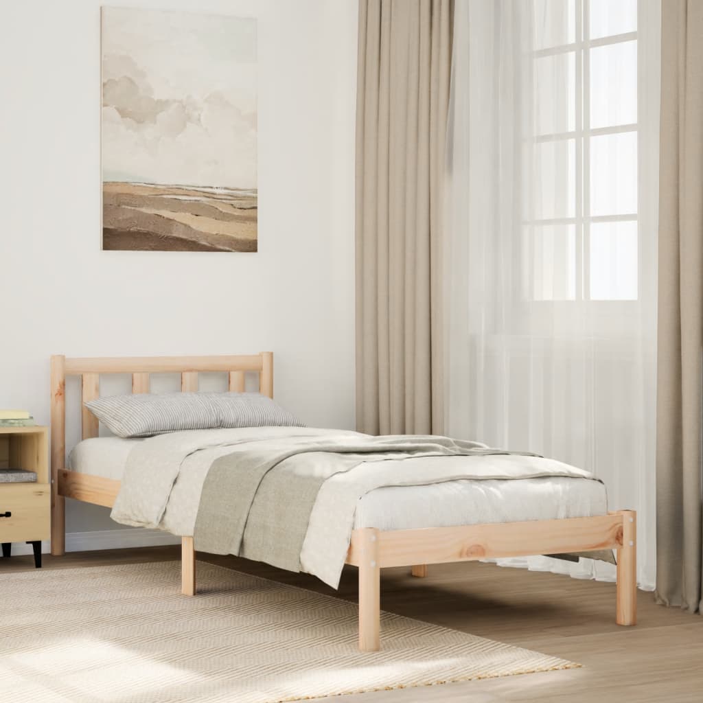 vidaXL Extra Long Bed Frame without Mattress 100x220 cm Solid Wood Pine 1