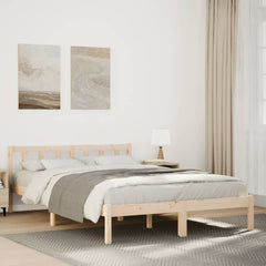 vidaXL Extra Long Bed Frame without Mattress Solid Wood Pine Natural